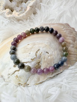 Ruby Emerald Sapphire Bracelet 7mm