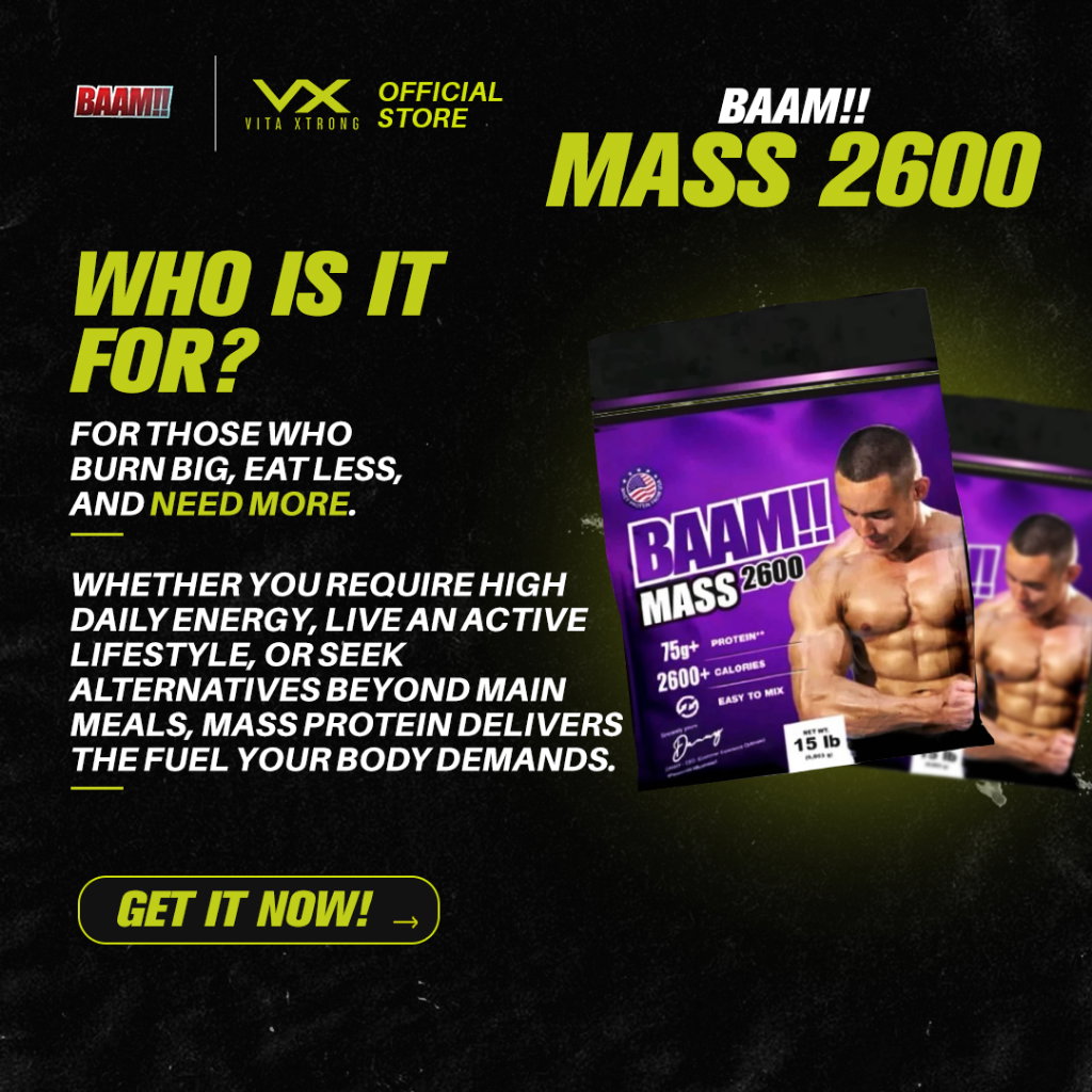 BAAM!! Mass Gainer 2600 (6lbs / 2.72kg) – High Calorie 2600 kcal • 75g Protein • Lab Tested [BAAM]_3