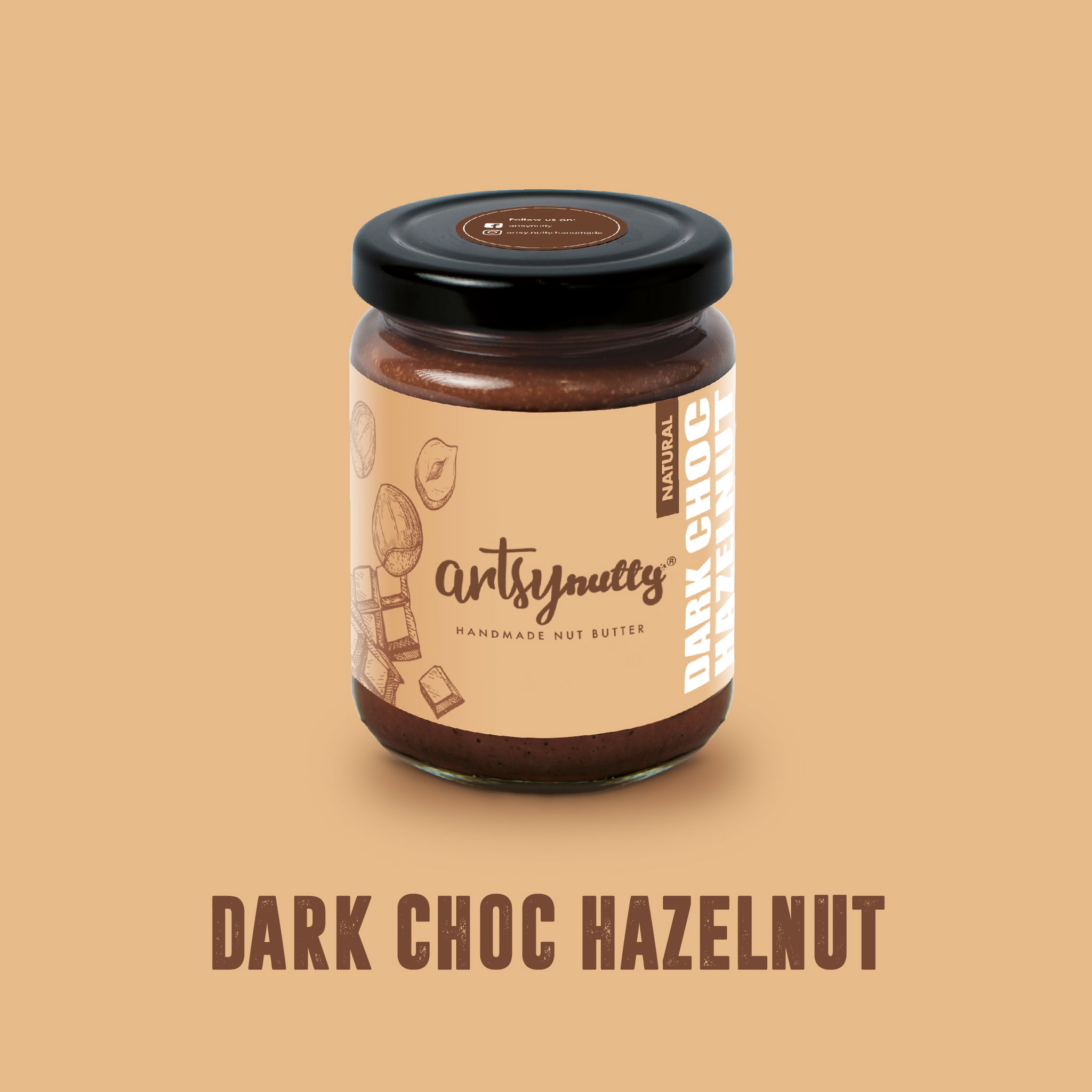 Artsy Nutty Artisan Dark Choc Hazelnut Butter_0