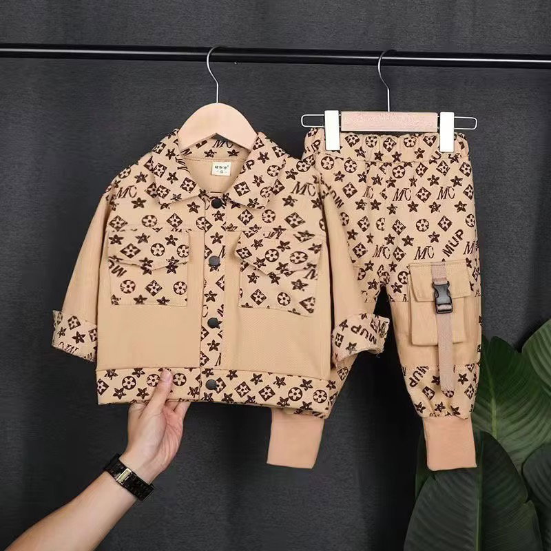 Workwear set new Korean sty clothes for kids _0