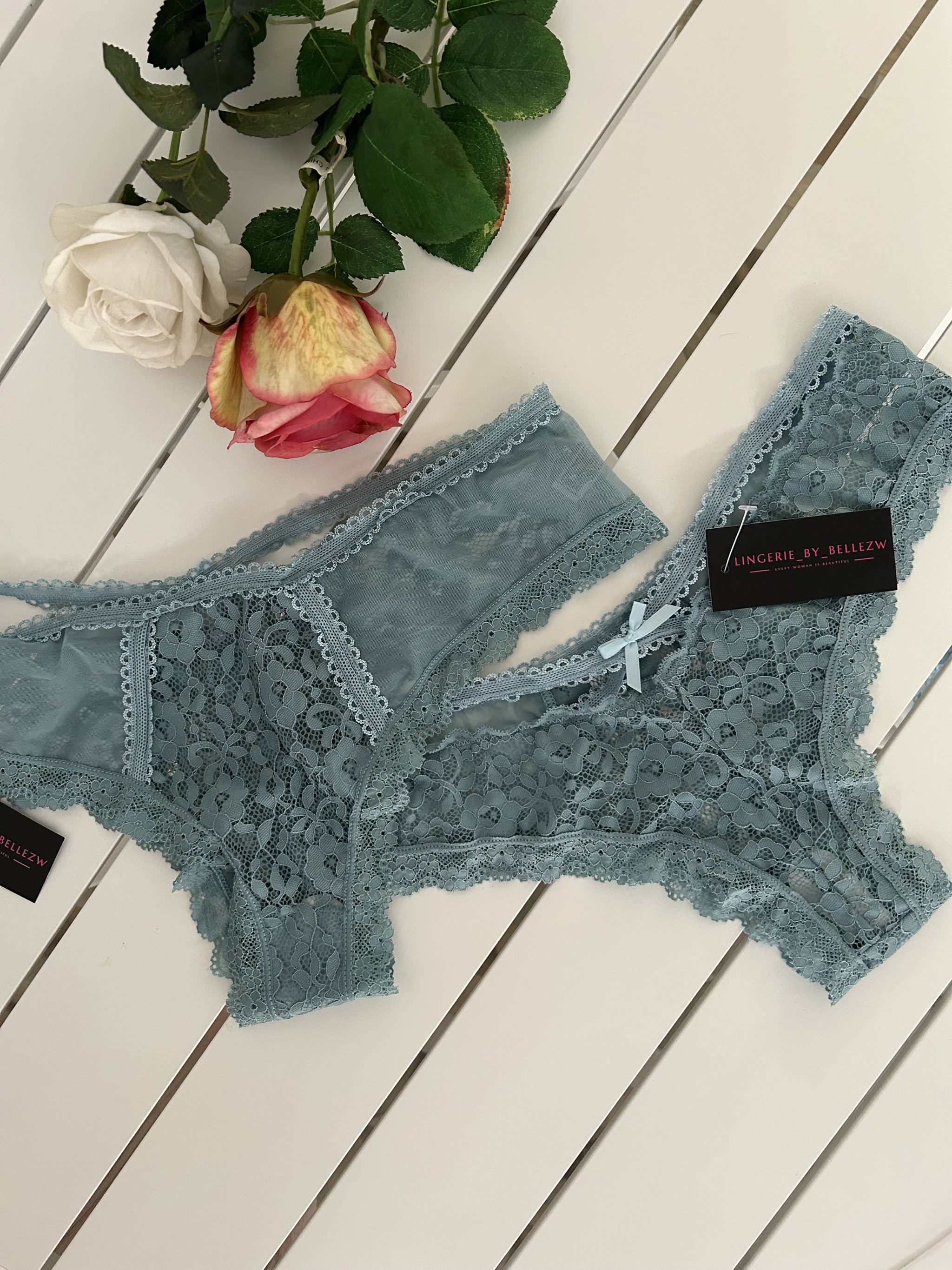 soft lace panty- light green_0