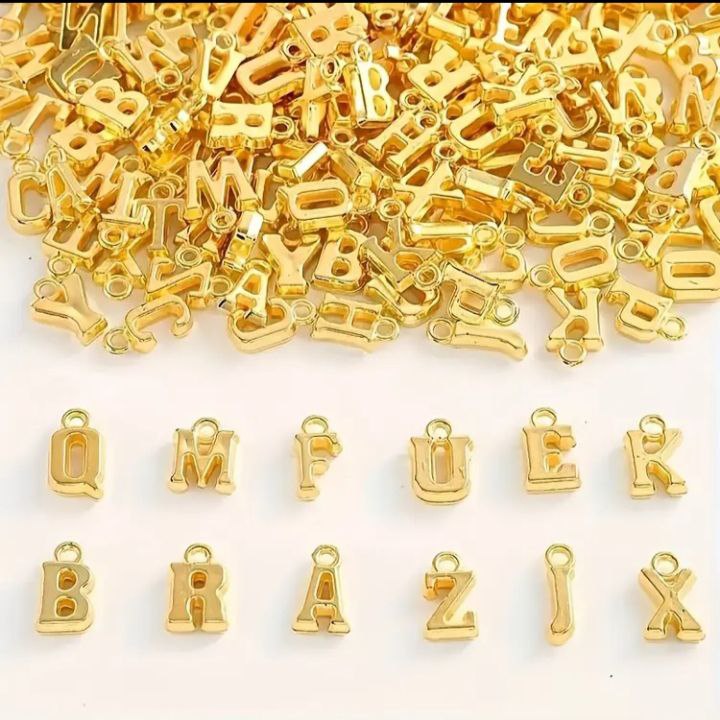 Alphabet letter charms - Gold_0