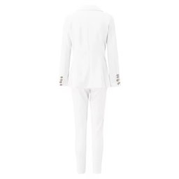 C8025 Wholesale Customized Office Long Sleeve Blazers Ladies Women Blazers Formal Two Piece Pants Set Women