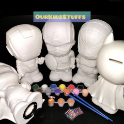 Superhero Collection Piggybank Painting Kit