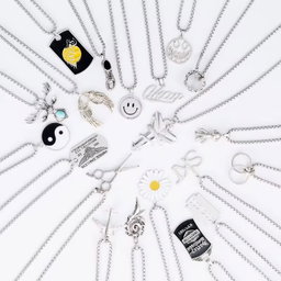 Wholesale Variety Of Pendant Shape Jewelry Titanium Steel Women's Sweater Chain Accessories Men's Hip-hop Style Pendant Necklace