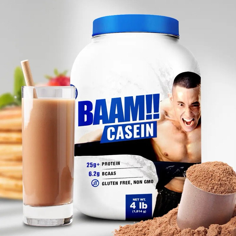 BAAM!!™ Casein Protein 4lbs (1.8kg) | Slow Release Night Protein • Lean Muscle Recovery • Lab-Tested Micellar Protein_6