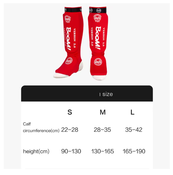 Shin Guard Gingpai (Blue/Red)  Boxing / MMA /Muay Thai / Martial Arts ankle protector foot protection TKD kickboxing pad Muay thai Training Leg support protectors_4