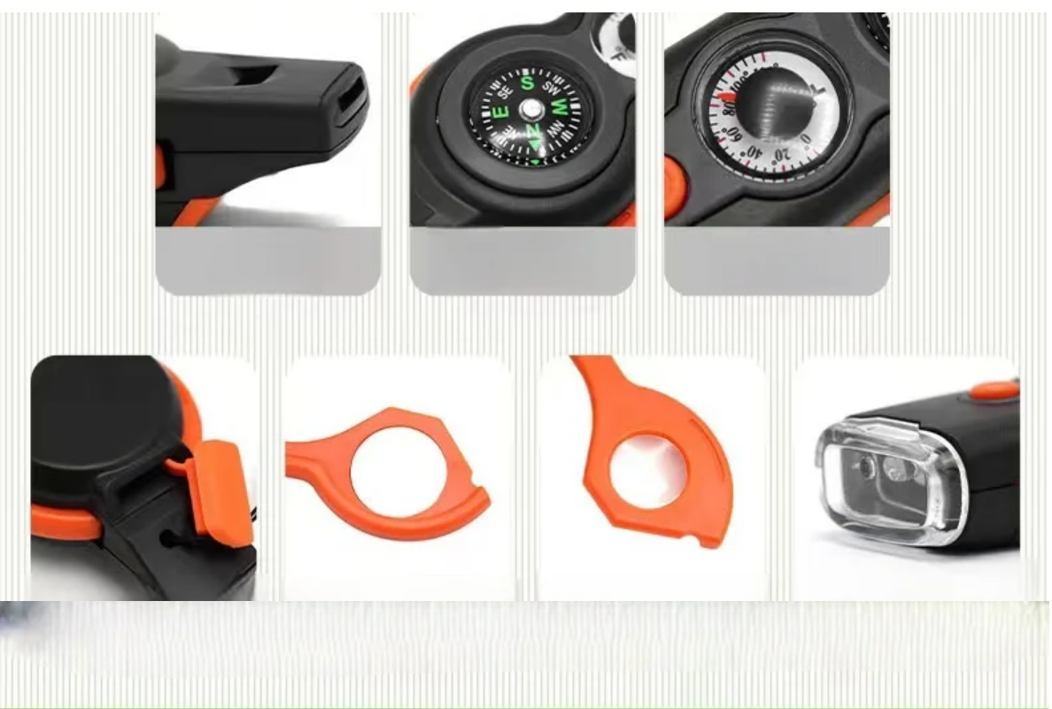 Outdoor Camping 7-In-1 Multi-Function Whistle (Survival and Safety Whistle) For Hiking._8