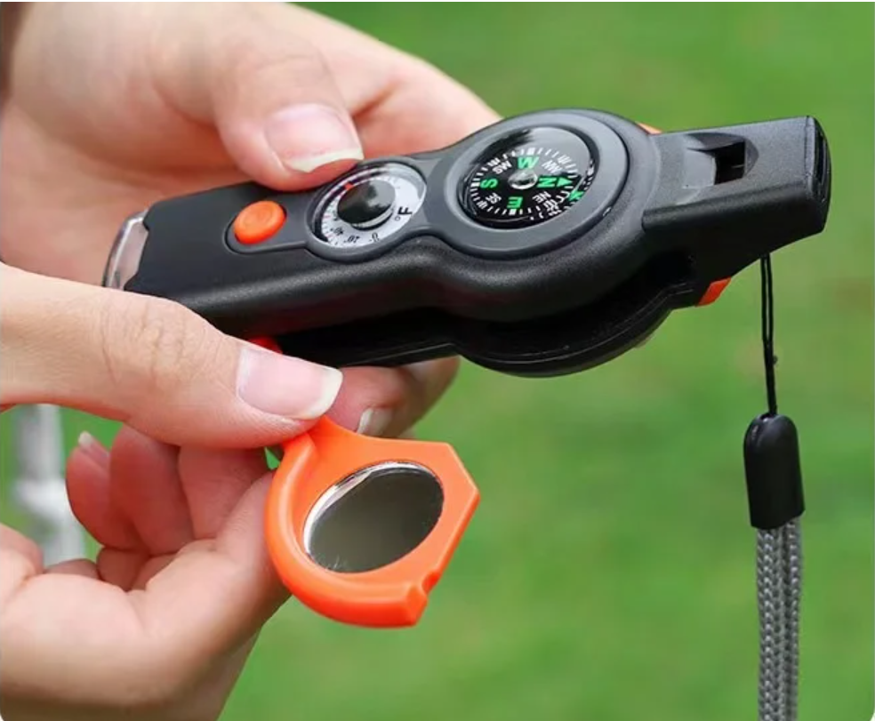 Outdoor Camping 7-In-1 Multi-Function Whistle (Survival and Safety Whistle) For Hiking._9