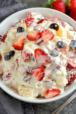Strawberry Creme Fruits Salad 