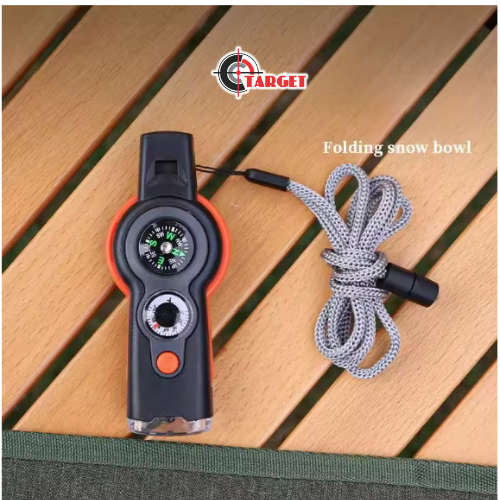 Outdoor Camping 7-In-1 Multi-Function Whistle (Survival and Safety Whistle) For Hiking._2
