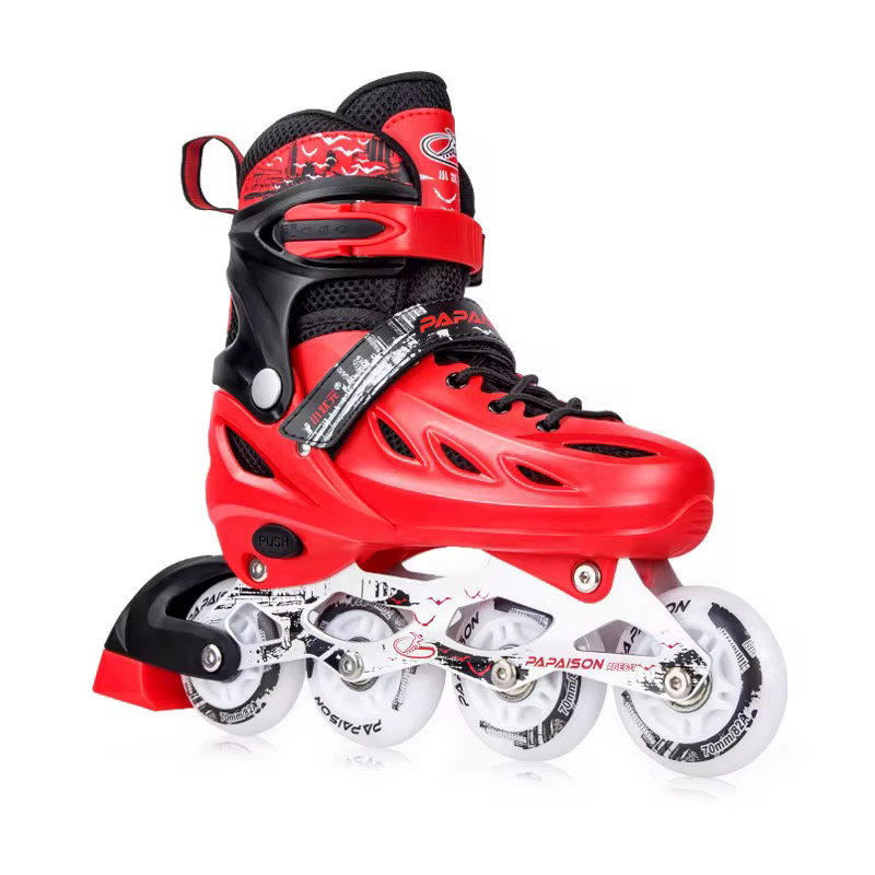 Hot Sale Custom Adjustable Inline Roller Skates Light up 4 Wheels Skates Inline Durable Hard Boot Patines Free Skate Shoes_4
