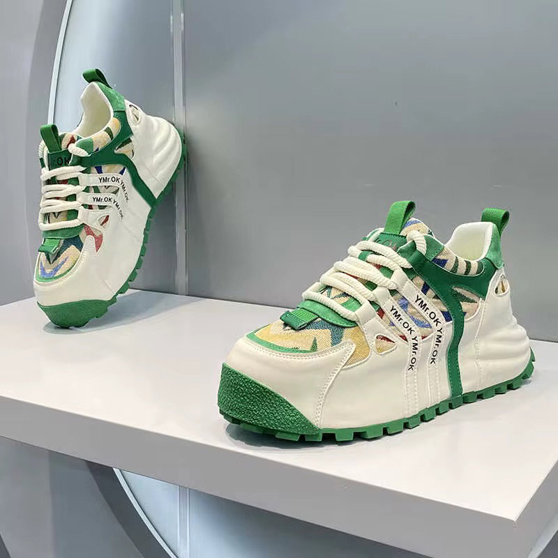 New Design Spring Autumn Retro Thick Insole Shoes Plus Size Breathable Soft Walking Summer Sports Running Men's Sneakers Shoes_0
