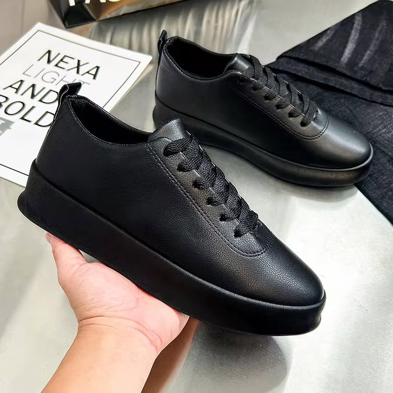 Mens Casual Lightweight Sports Running Shoes One Foot Sliding Board PU Insole Lazy Sports Lace Shoes Foreign Trade Cross-Border_2