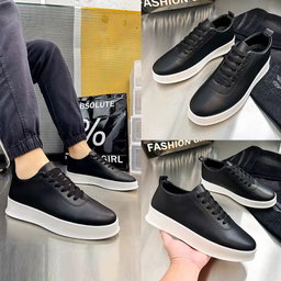 Mens Casual Lightweight Sports Running Shoes One Foot Sliding Board PU Insole Lazy Sports Lace Shoes Foreign Trade Cross-Border