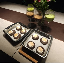 Hojicha dark chocolate cookie 