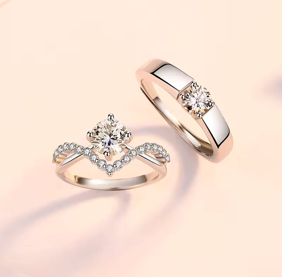 Bague en Argent S925 Pierre précieuse Moissanite