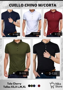 Camisa Cuello Chino M/ Corta