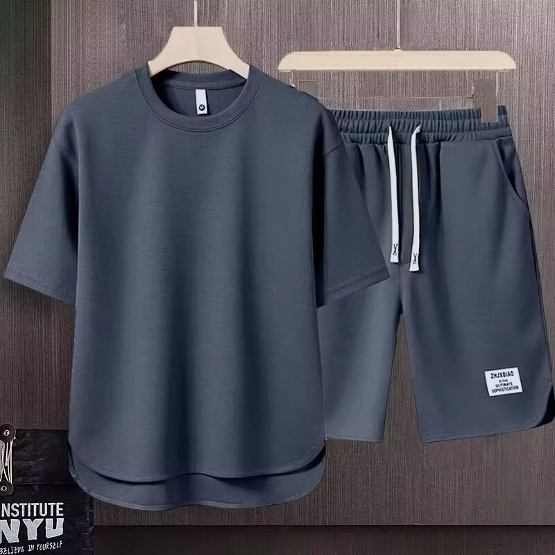 New Men's Casual Summer Short-sleeved Suit Breathable Quick Dry Fashion Clothes Solid Color Shirt Short Custom Wholesale_4