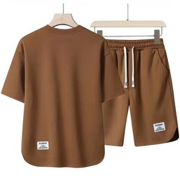 New Men's Casual Summer Short-sleeved Suit Breathable Quick Dry Fashion Clothes Solid Color Shirt Short Custom Wholesale