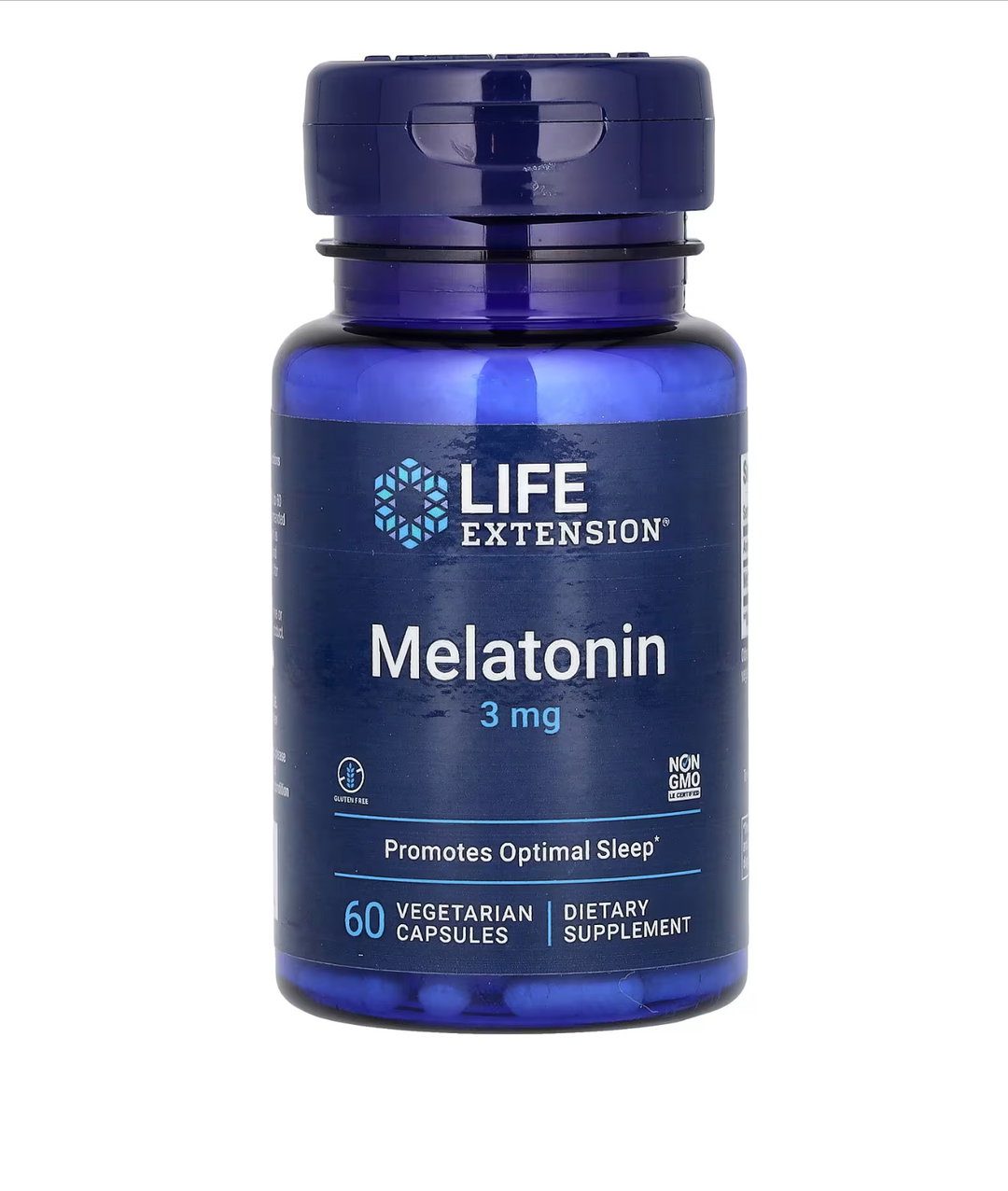Melatonina, 3 mg, 60 cápsulas vegetales