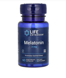 Melatonina, 3 mg, 60 cápsulas vegetales