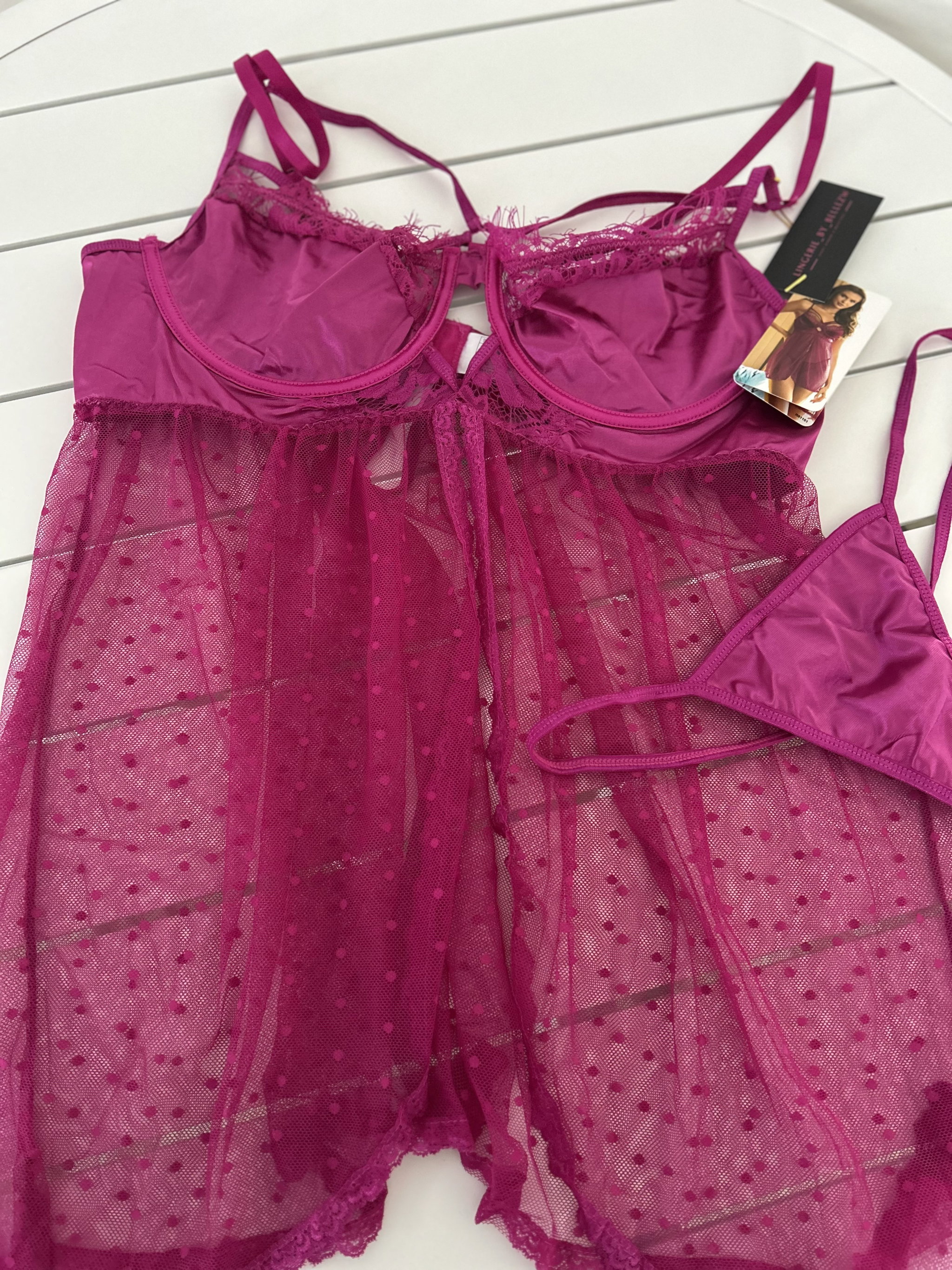 Flirty Fuchsia baby doll  sleep wear_0