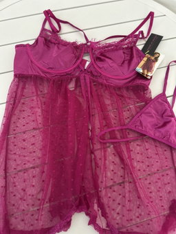 Flirty Fuchsia baby doll  sleep wear