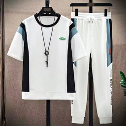 High Quality Summer Youth Fashion Brand Casual Sports Two-piece Set Boys' Short Sleeved and Long Pants Set