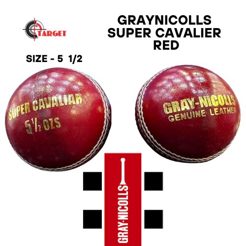 GRAYNICOLLS Super Cavalier Red and White 5 1/2 Cricket ball leather ball Original_0