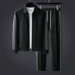 Ohsisa 2025 Spring and Autumn Sports Set Casual Collar Long Sleeve Zipper Cardigan Sweatshirt Loose Sport Two Piece Set