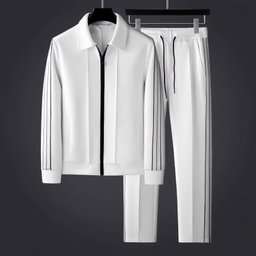 Ohsisa 2025 Spring and Autumn Sports Set Casual Collar Long Sleeve Zipper Cardigan Sweatshirt Loose Sport Two Piece Set