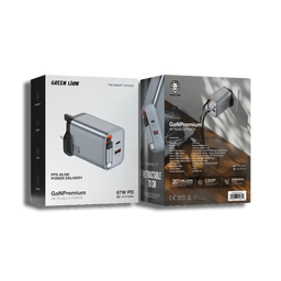 Green Lion GaNPremium UK Plug Wall Charger PD 40W - Gray