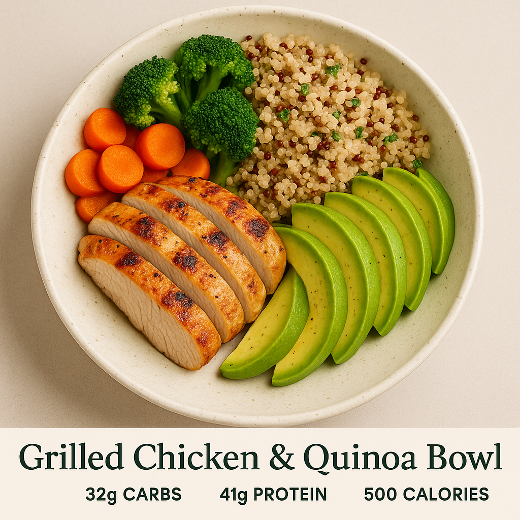 🍽️ Title: Grilled Chicken & Quinoa Bowl
