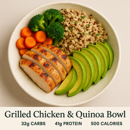 🍽️ Title: Grilled Chicken & Quinoa Bowl