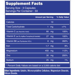 BAAM!!™ ZMA (100 Caps) | Zinc, Magnesium & Vitamin B6 | Sleep, Recovery & Hormonal Support | Muscle Growth Performance