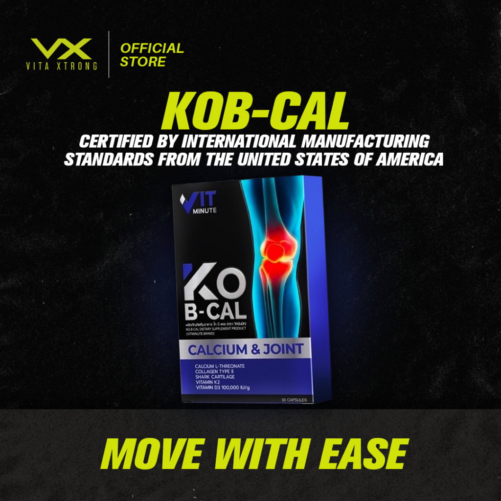 VITMINUTE KoB-CAL (15 / 30 Capsules) | Bone Strength Formula, Joint Support & Flexibility, Calcium + Vitamin D_1