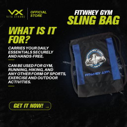 Fitwhey Gym Sling Bag  | Sports, Travel, Durable, Lightweight Gym & Sports Bag