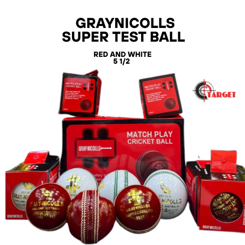 GRAYNICOLLS Super Test Ball Match Ball RED 5 1/2 Leather ball
