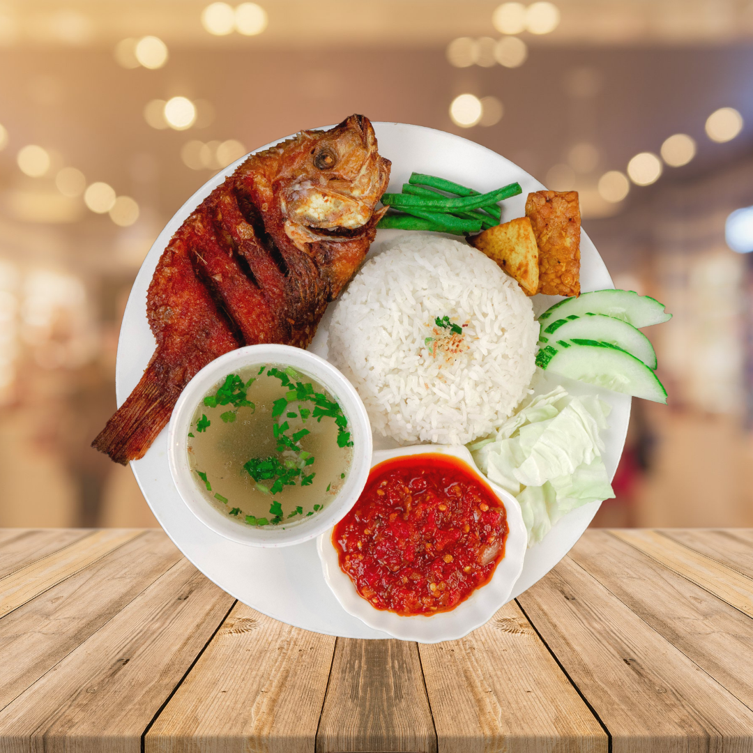 Nasi Putih Talapia Balado@Penyet