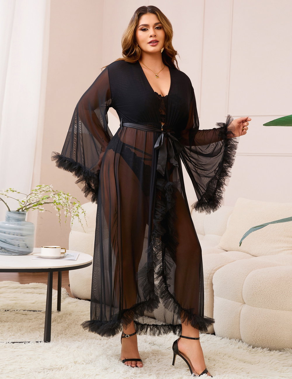 The Noir Collection  Black Morning Gown_2