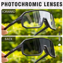 SCVCN Photochromic Cycling Glasses – Matte Black Frame