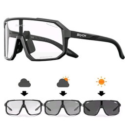 SCVCN Photochromic Cycling Glasses – Matte Black Frame