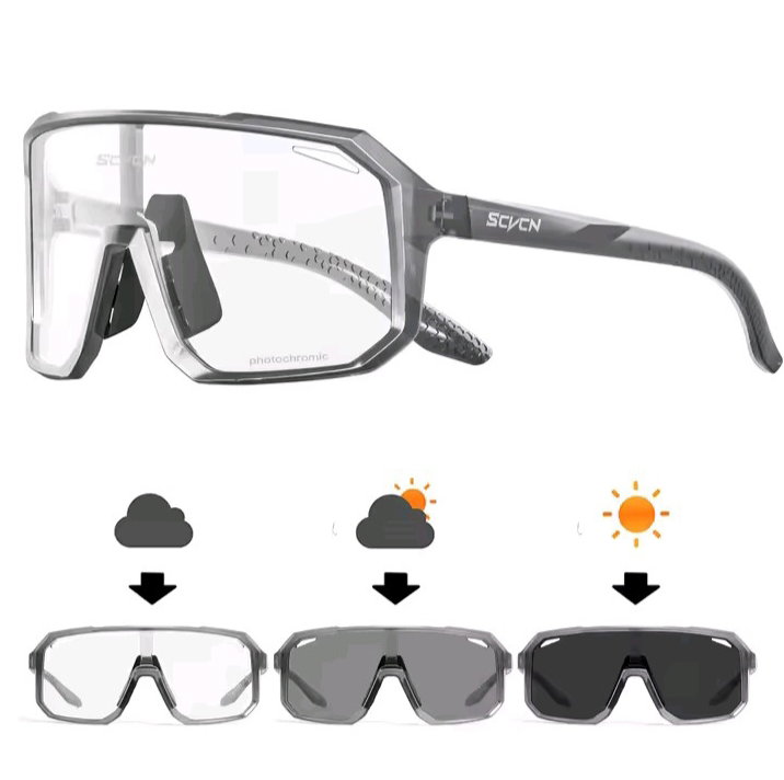 SCVCN Photochromic Cycling Glasses – Matte Black Frame_6