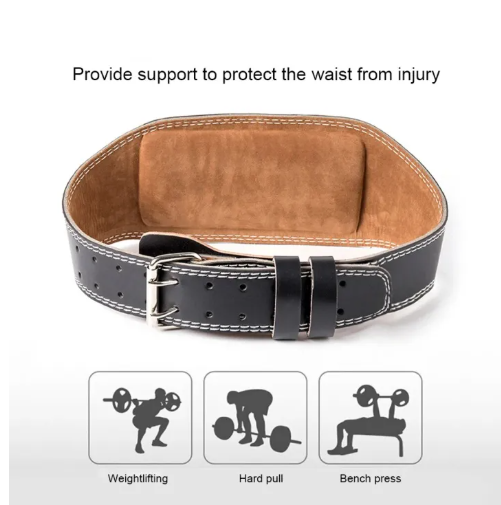 Gym Weightlifting Leather Belt Adjustable Waist Back Support Squat Dumbbell Barbell Deadlifts Training Fitness Item Code _1