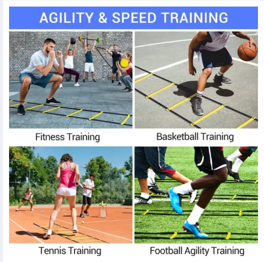 4m 6m 8m 10m Adjustable Agility Ladder Nylon Strap Jumping Ladder Fitness Football Training Equipment_4