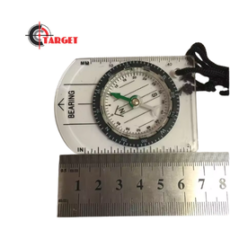 Outdoor Camping Hiking Transparent Plastic Compass 