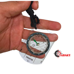 Outdoor Camping Hiking Transparent Plastic Compass 