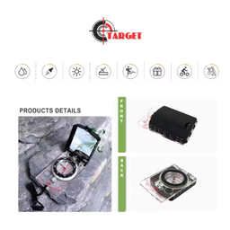 Camping Orienteering Map Compasses with Adjustable Declination and Neck Strap 