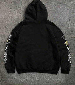 Drawstring Letter Print Simplified Hooded Sweatshirt, Casual Daily 